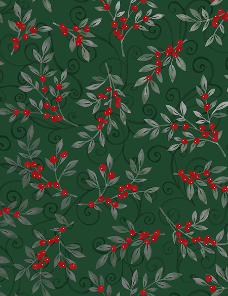 Holiday Floral Green