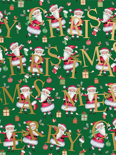 Santa Christmas Green