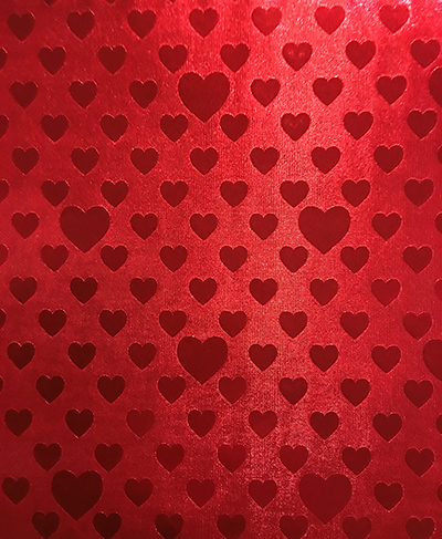 Red Embossed Hearts