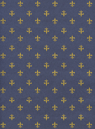 Navy Blue Fleur De Lis