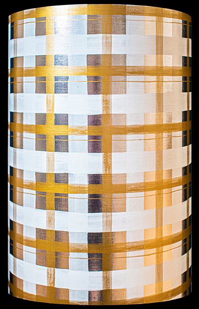 Silver/White/Gold Plaid