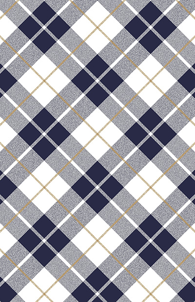 Navy/Gold Plaid