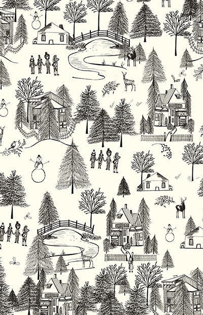 Santa & Snowmen Christmas Gift Wrap Full Ream 833 ft x 24 in