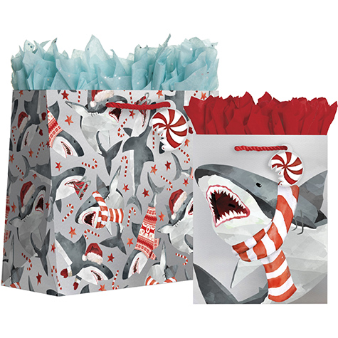 Christmas Shark Totes