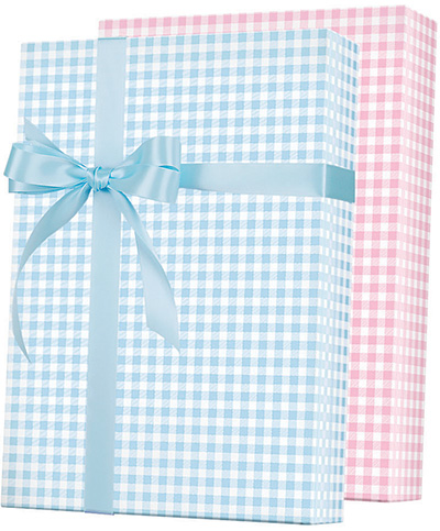 Baby Gingham Reversible Giftwrap